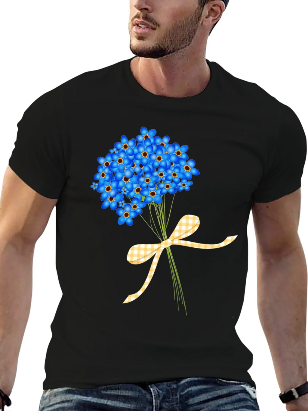 Floral Bouquet Graphic Tee - Forget-Me-Nots product image 6