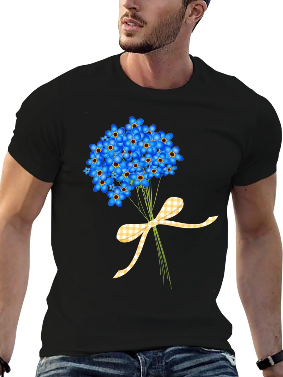 Floral Bouquet Graphic Tee - Forget-Me-Nots product image 6