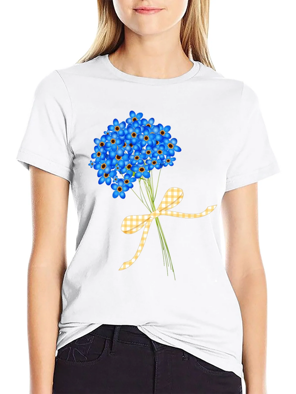 Floral Bouquet Graphic Tee - Forget-Me-Nots product image 8