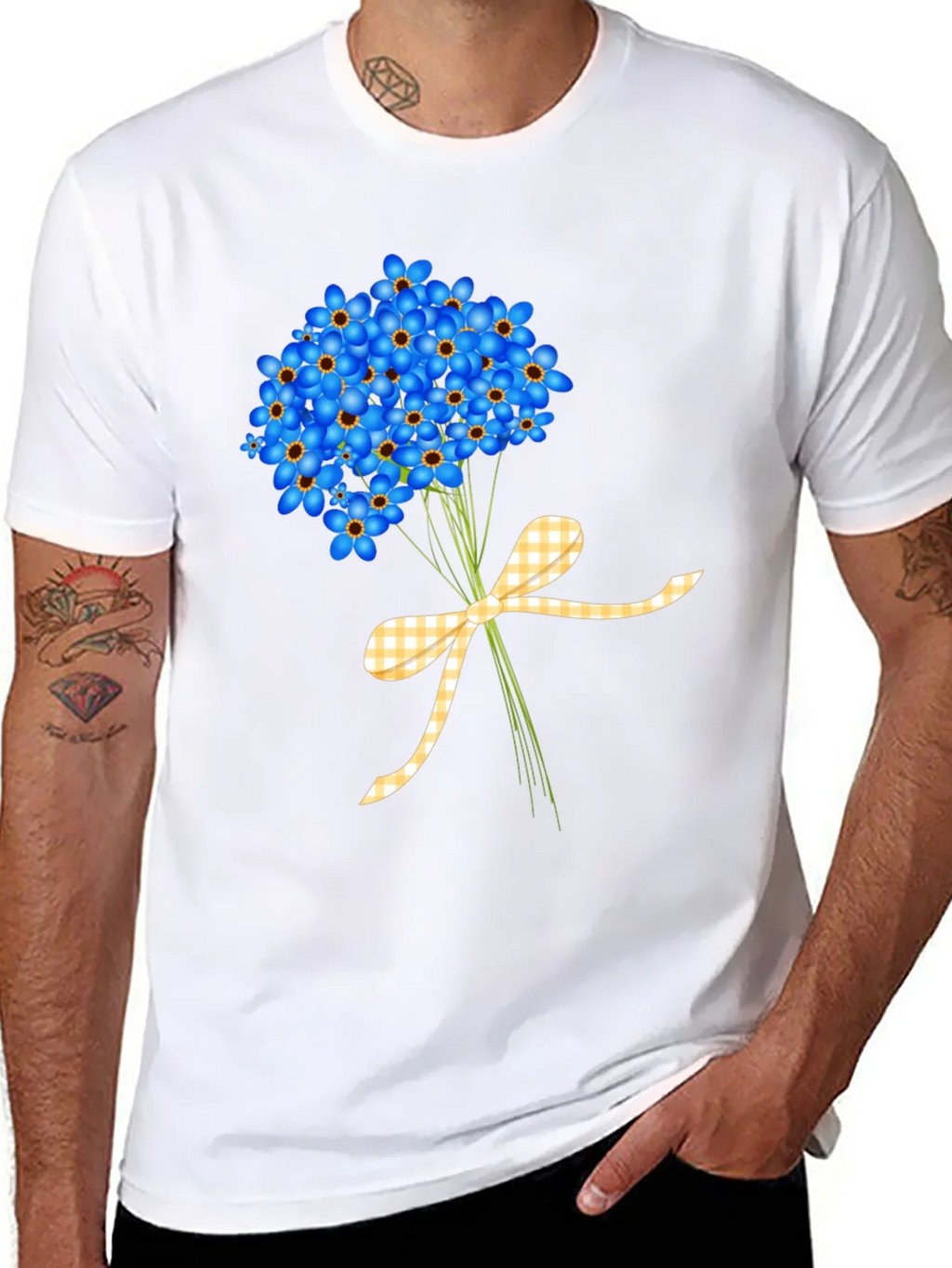 Floral Bouquet Graphic Tee - Forget-Me-Nots product image 7