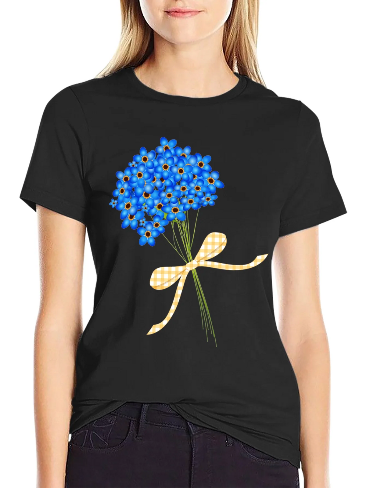 Floral Bouquet Graphic Tee - Forget-Me-Nots product image 2