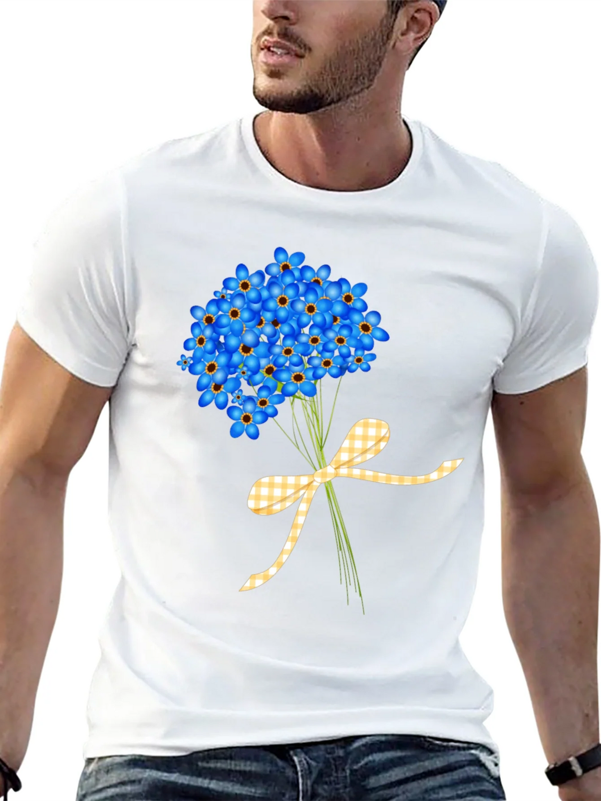 Floral Bouquet Graphic Tee - Forget-Me-Nots product image 12