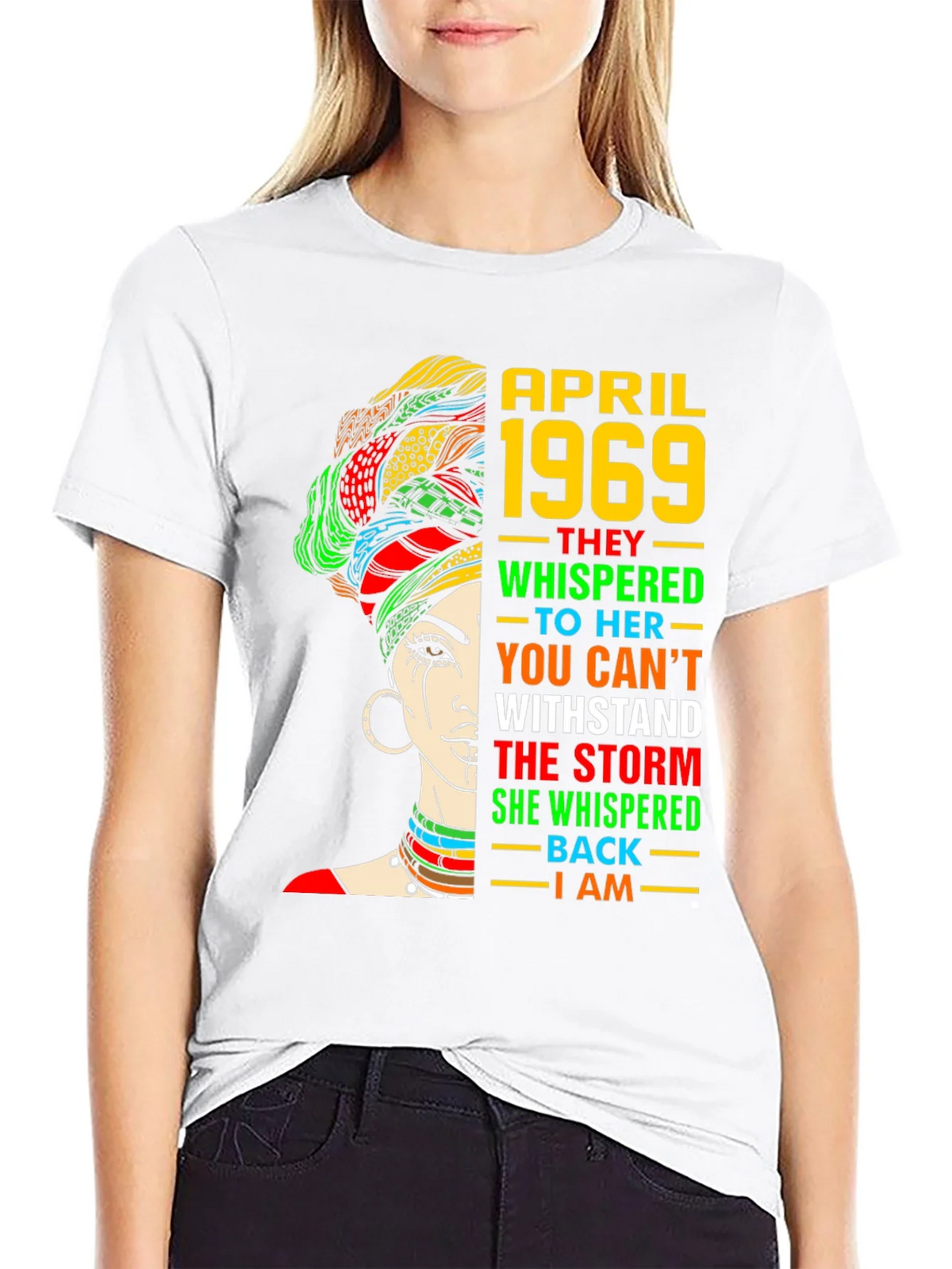 April 1969 Woman T-Shirt - Empowering Graphic Tee product image 8