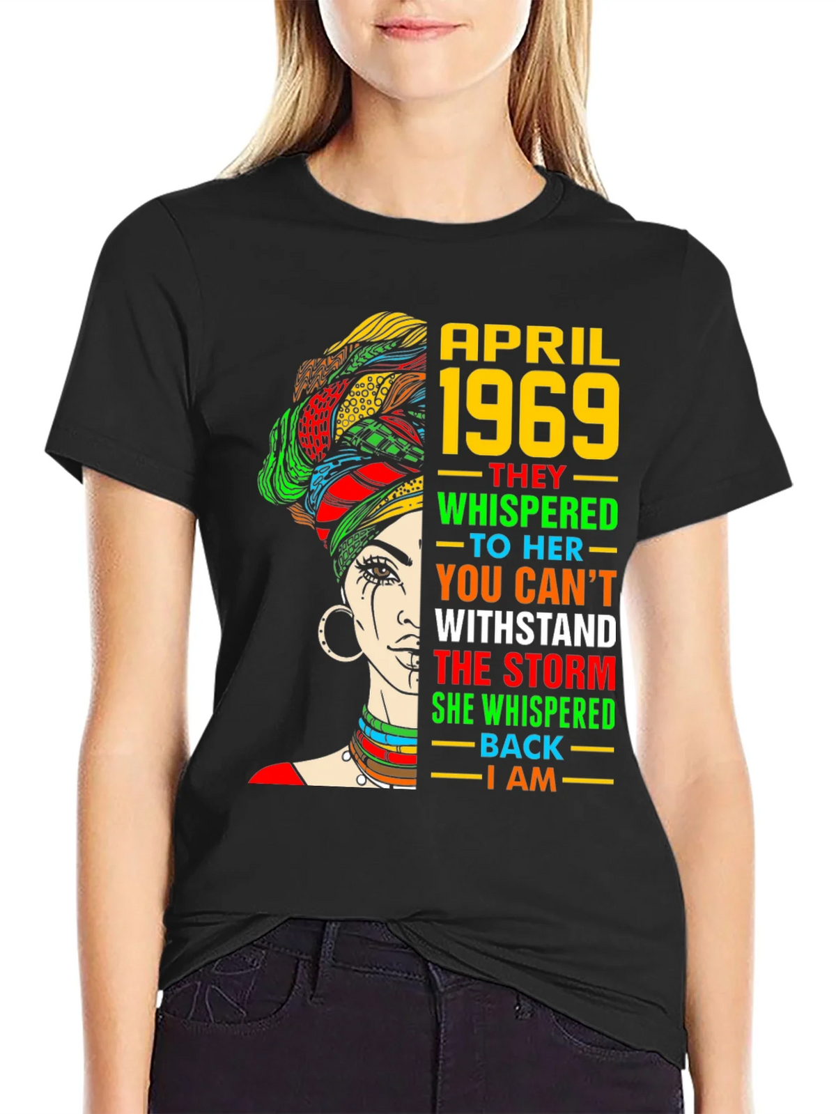 April 1969 Woman T-Shirt - Empowering Graphic Tee product image 2