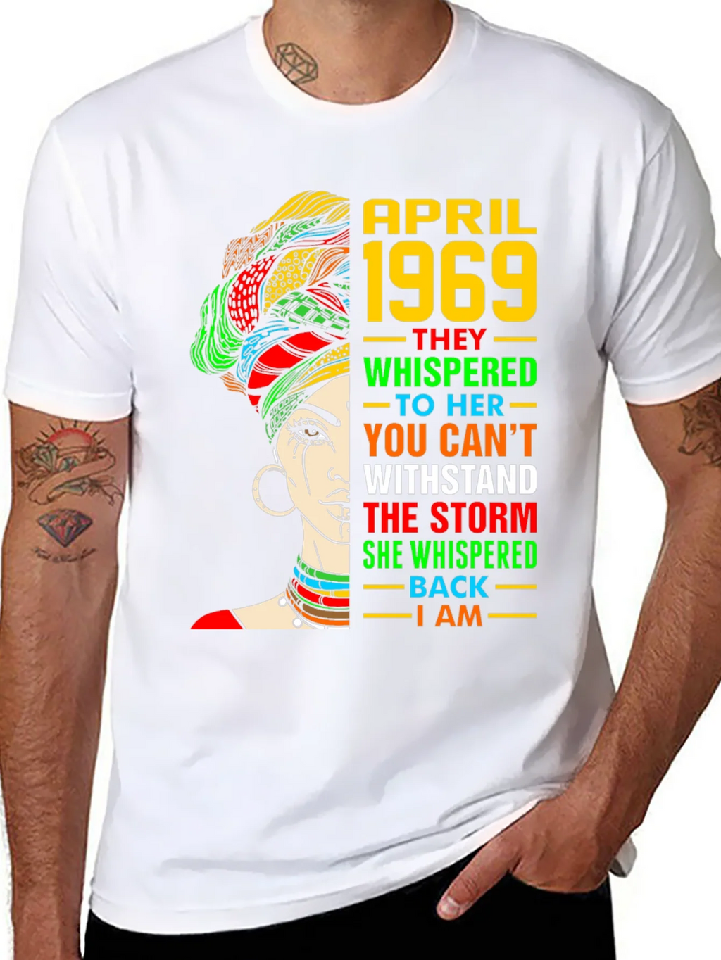 April 1969 Woman T-Shirt - Empowering Graphic Tee product image 7