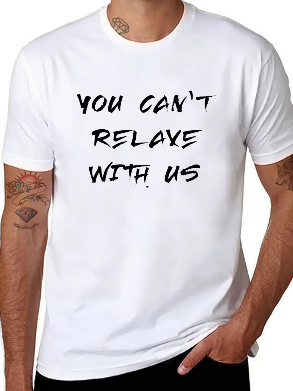 Edgy You Cant Relaxe Black T-Shirt product image 7