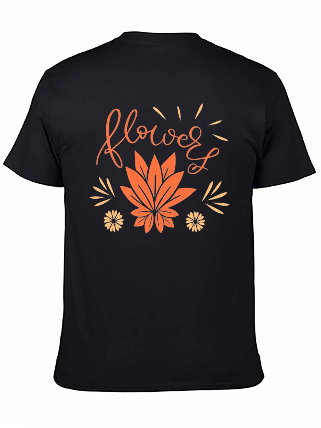 Flower Leaf Graphic Black Tee product image 4