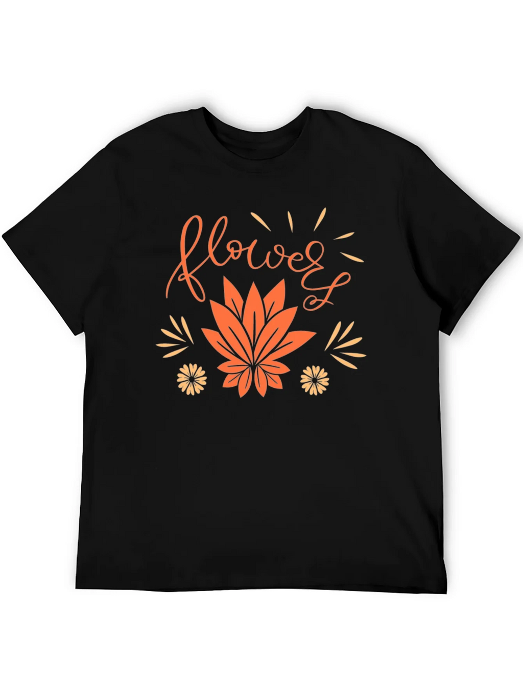 Flower Leaf Graphic Black Tee product image 5