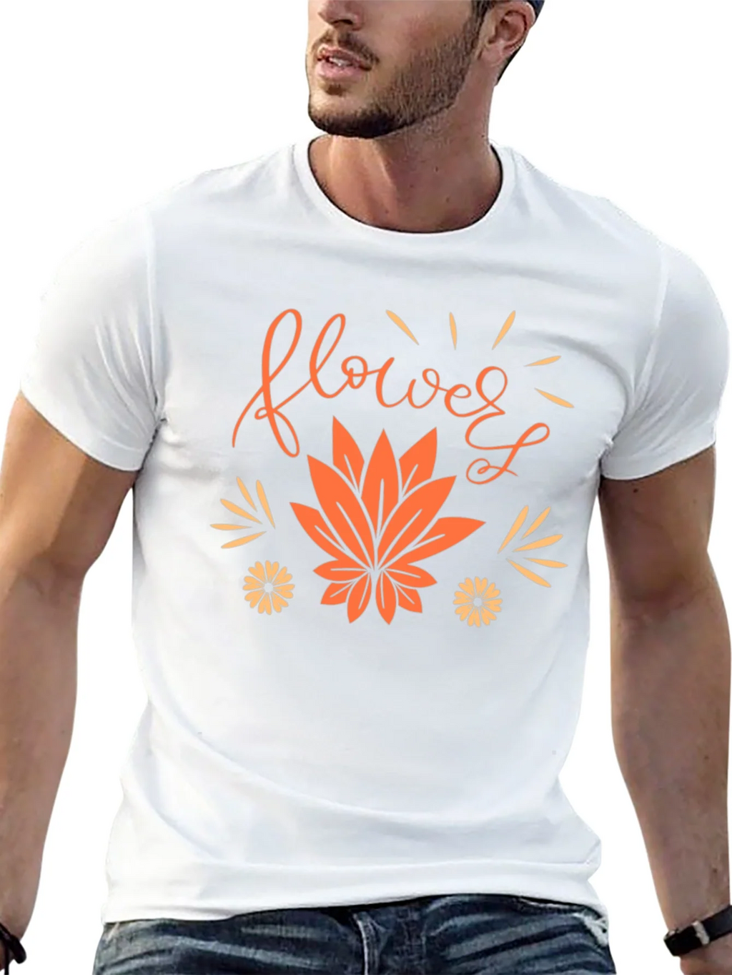 Flower Leaf Graphic Black Tee product image 12