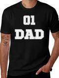 01 Dad T-Shirt - Black Graphic Tee for Fathers product image 1