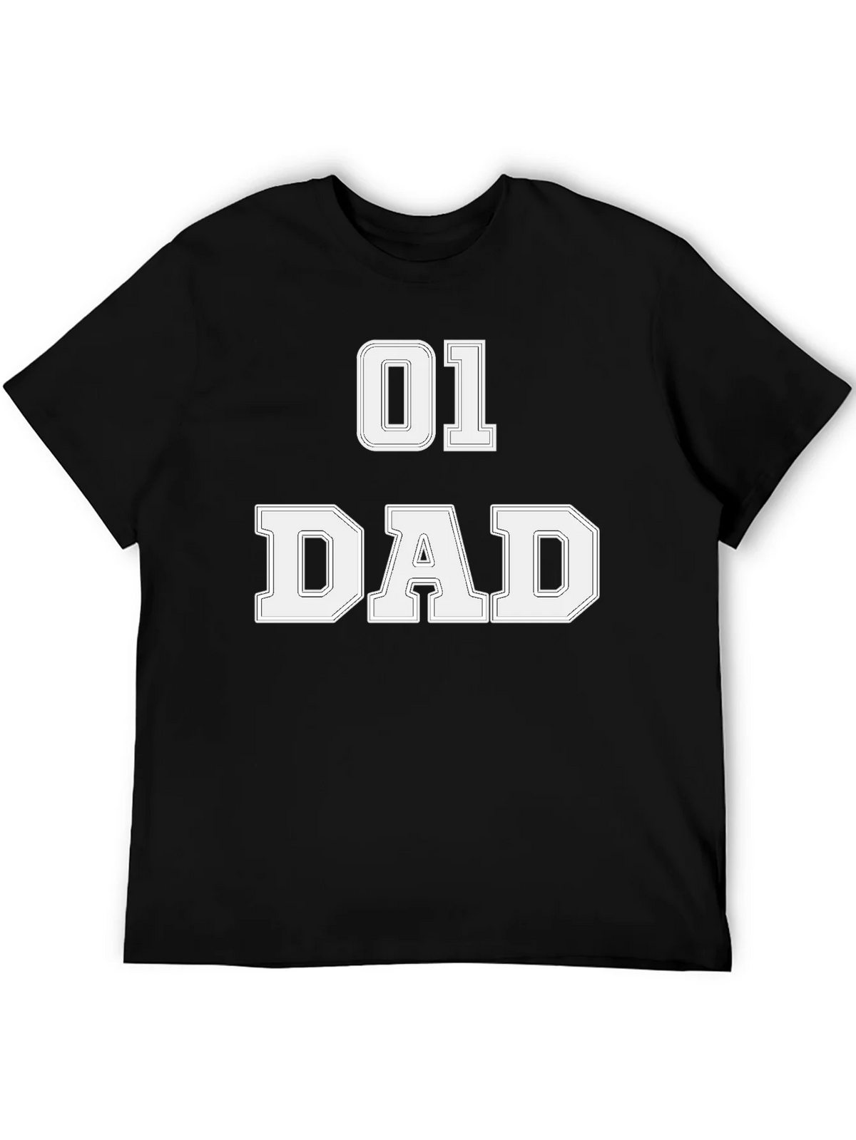 01 Dad T-Shirt - Black Graphic Tee for Fathers product image 5
