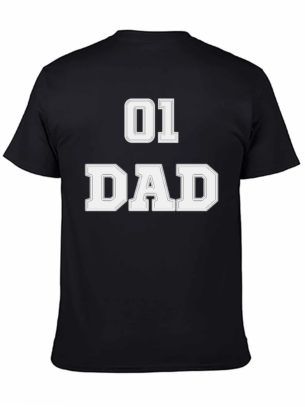 01 Dad T-Shirt - Black Graphic Tee for Fathers product image 4