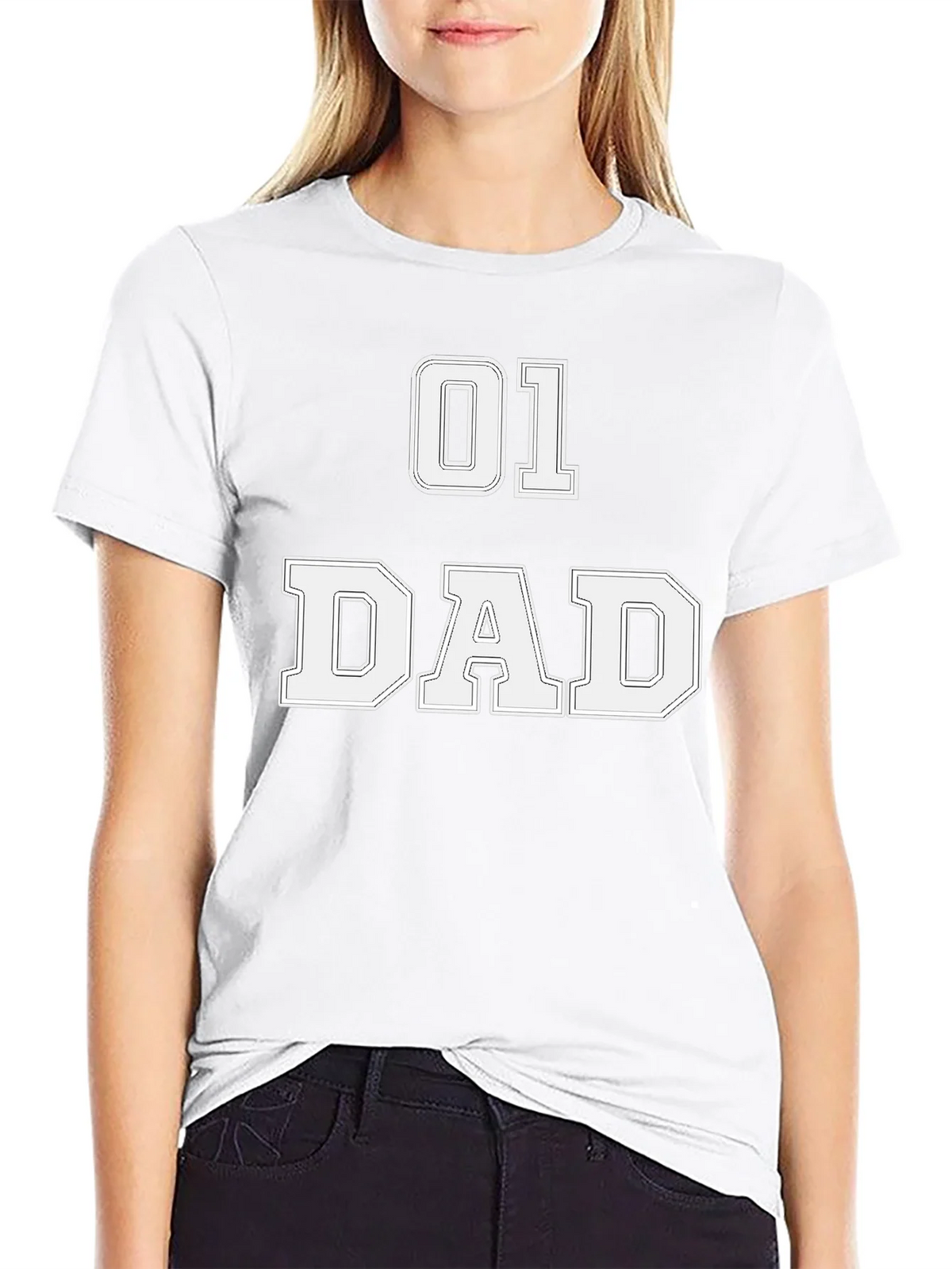01 Dad T-Shirt - Black Graphic Tee for Fathers product image 8