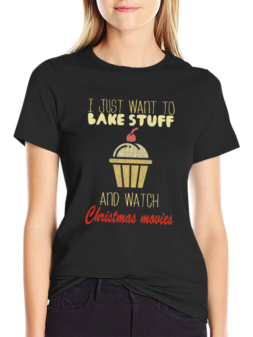 Bake Stuff & Christmas Movie T-Shirt product image 5
