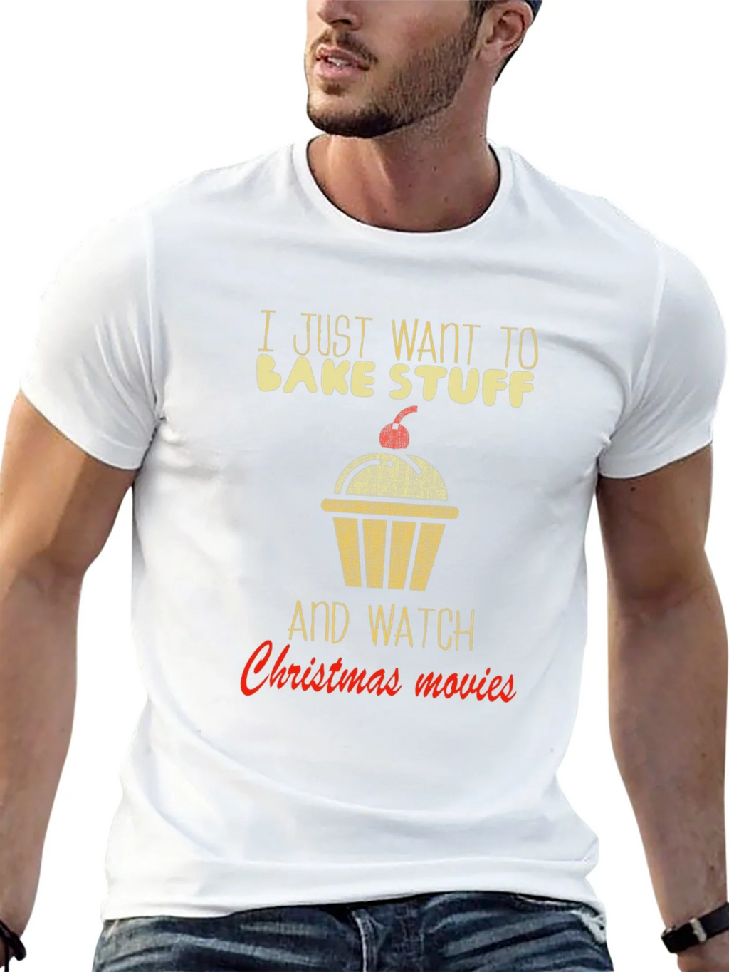 Bake Stuff & Christmas Movie T-Shirt product image 4