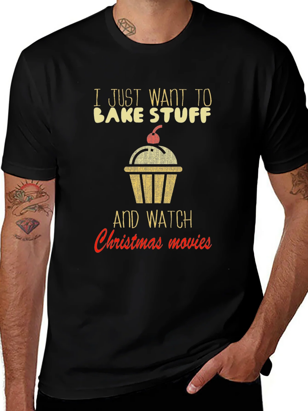 Bake Stuff & Christmas Movie T-Shirt product image 1