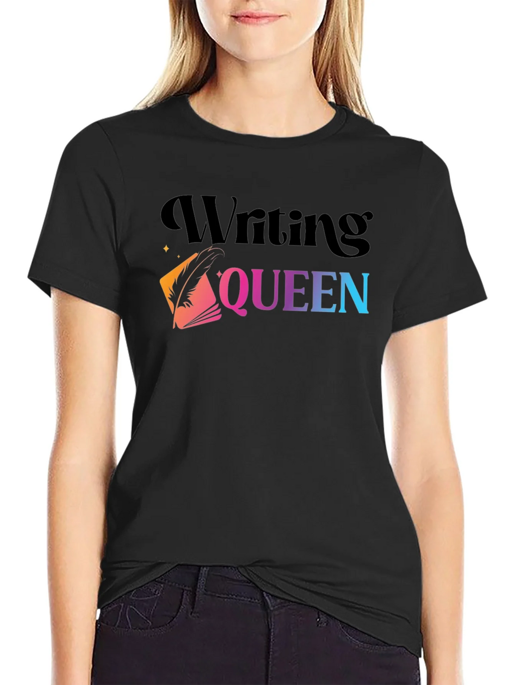 Writing Queen Graphic Tee - Stylish Writers Shirt product image 2