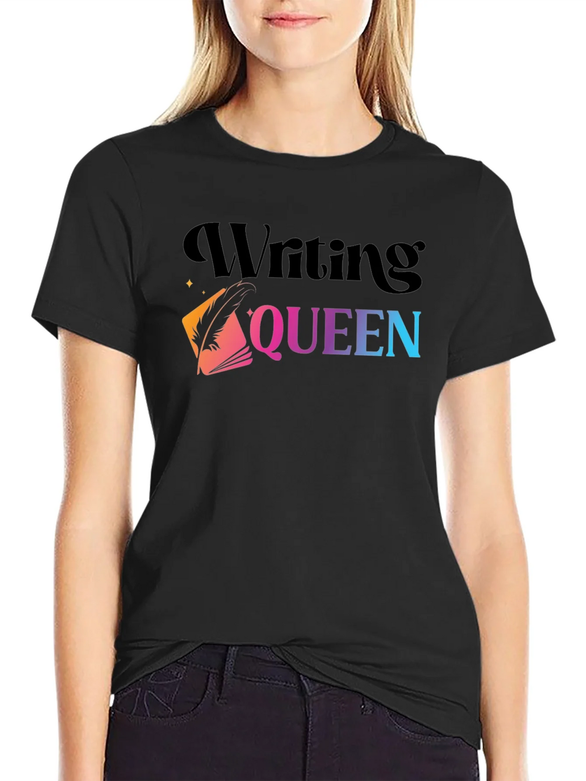 Writing Queen Graphic Tee - Stylish Writers Shirt product image 2