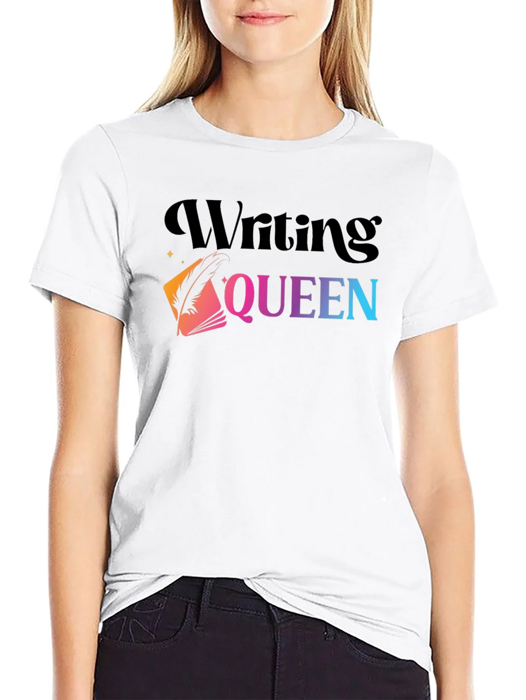 Writing Queen Graphic Tee - Stylish Writers Shirt product image 8