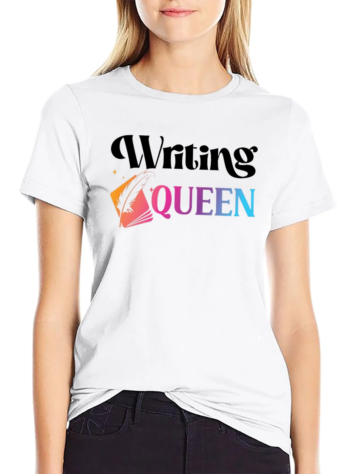 Writing Queen Graphic Tee - Stylish Writers Shirt product image 8
