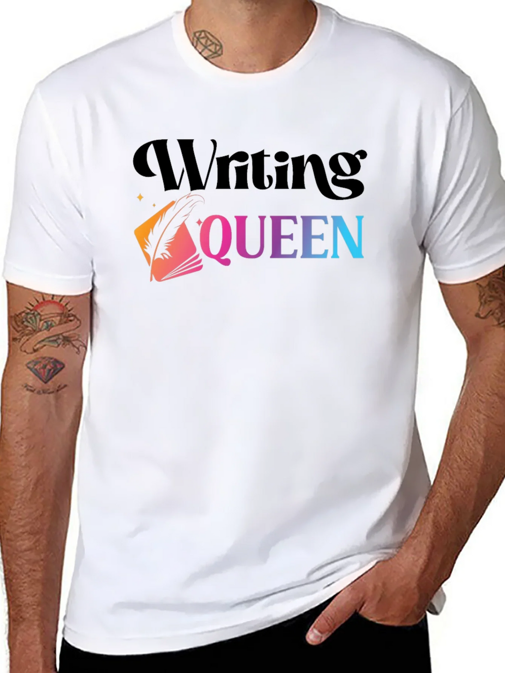 Writing Queen Graphic Tee - Stylish Writers Shirt product image 7