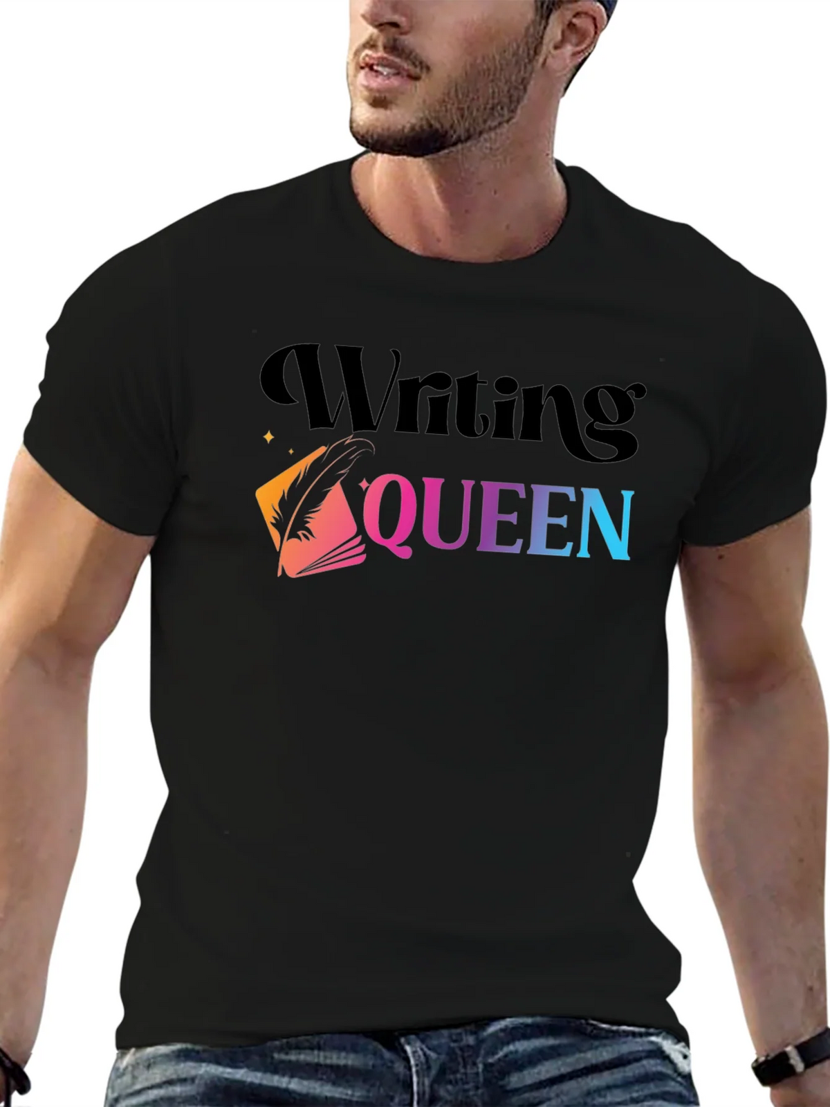 Writing Queen Graphic Tee - Stylish Writers Shirt product image 6