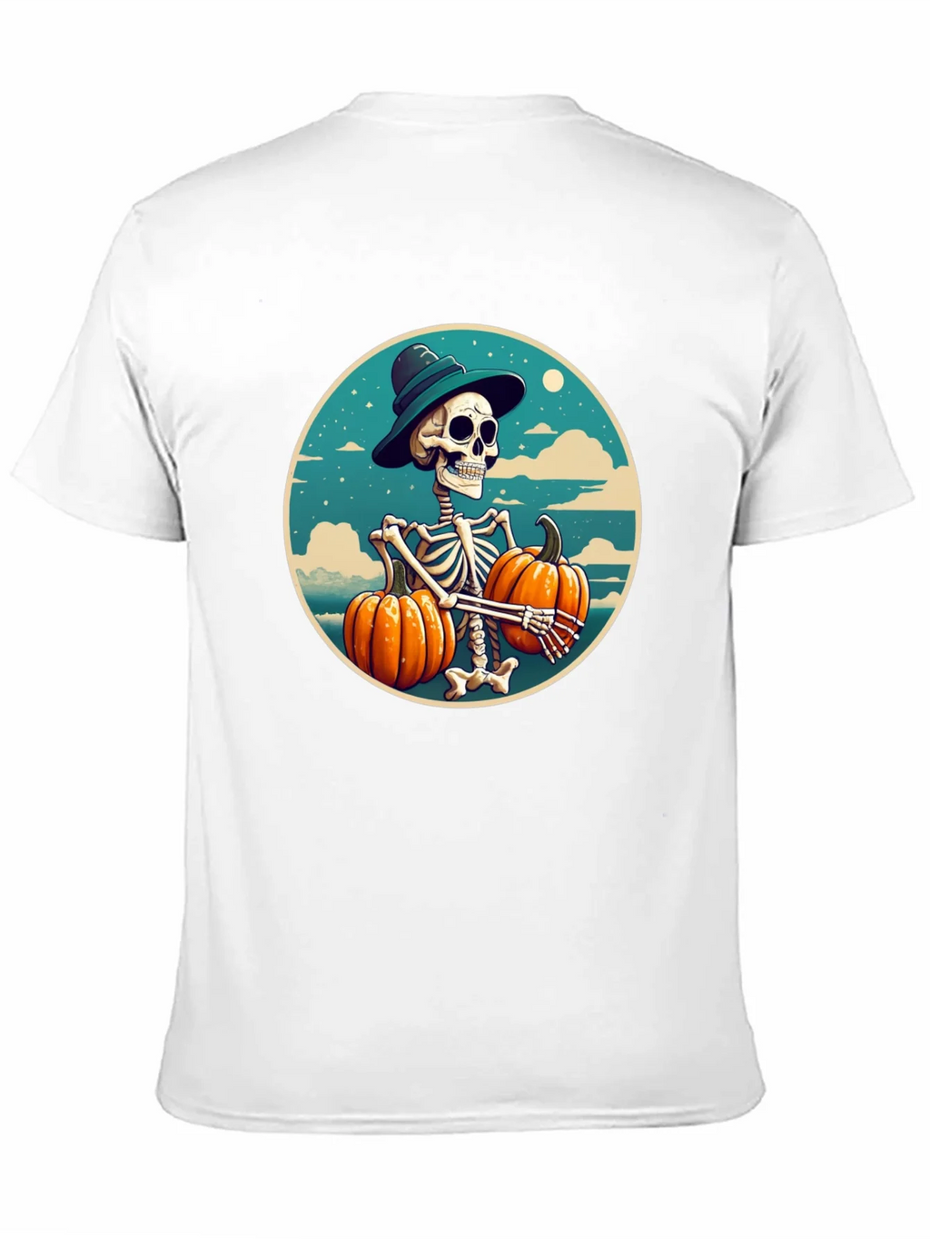 Skeleton Pumpkin T-Shirt - Halloween Graphic Tee product image 10