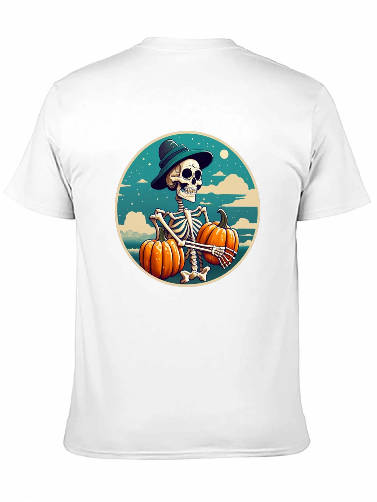 Skeleton Pumpkin T-Shirt - Halloween Graphic Tee product image 10