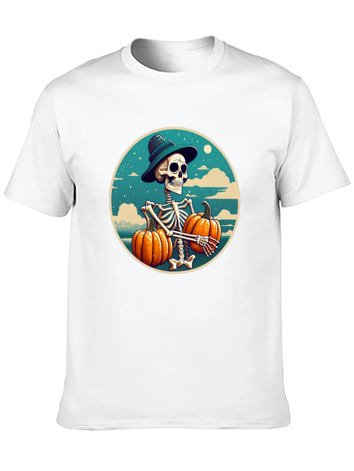 Skeleton Pumpkin T-Shirt - Halloween Graphic Tee product image 9