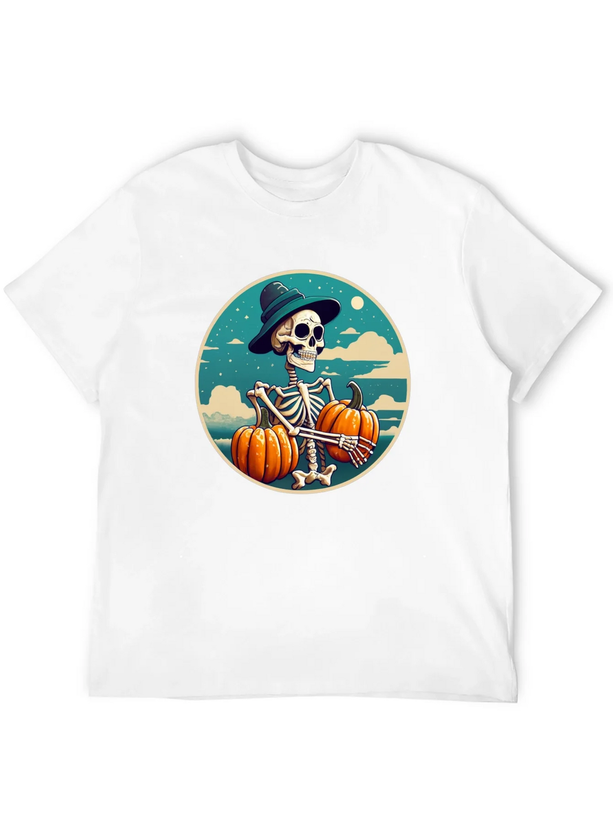 Skeleton Pumpkin T-Shirt - Halloween Graphic Tee product image 11