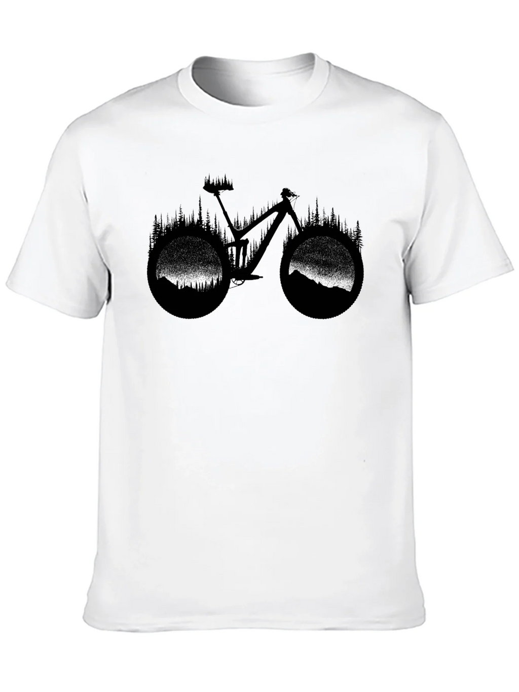 Mountain Bike Silhouette Graphic T-Shirt - Black product image 12