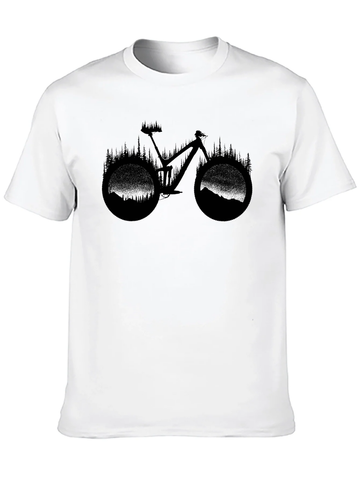 Mountain Bike Silhouette Graphic T-Shirt - Black product image 12