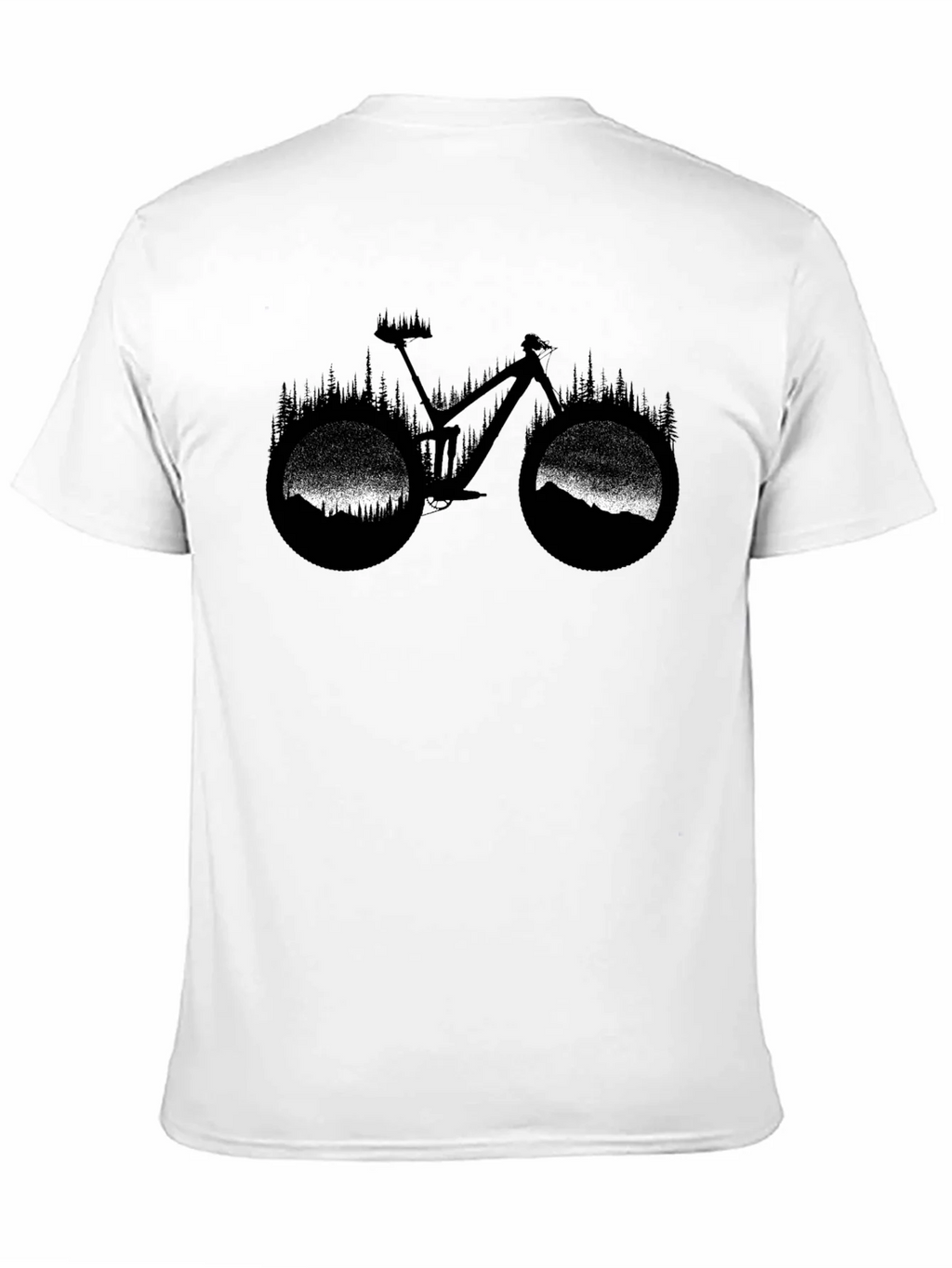 Mountain Bike Silhouette Graphic T-Shirt - Black product image 2