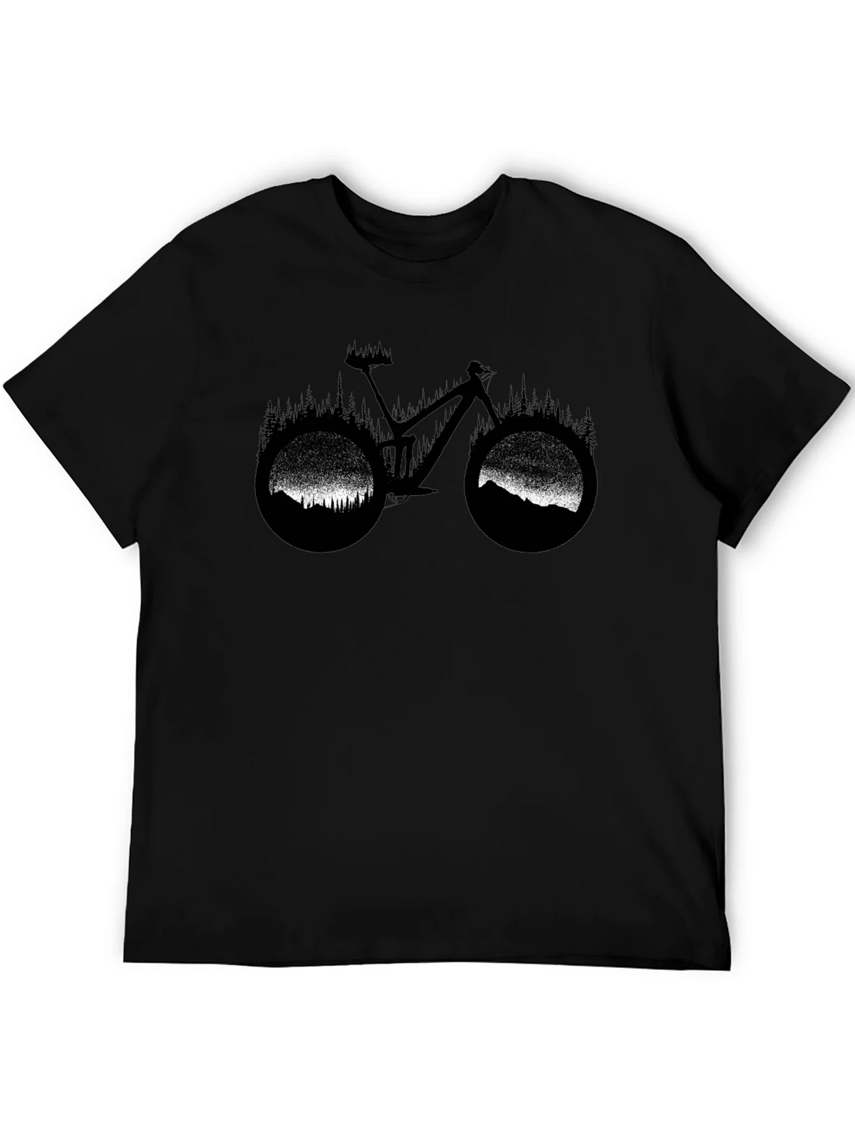 Mountain Bike Silhouette Graphic T-Shirt - Black product image 8