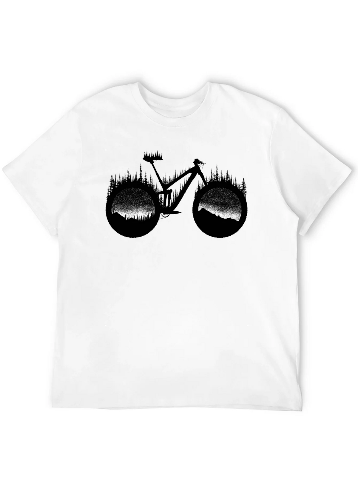 Mountain Bike Silhouette Graphic T-Shirt - Black product image 3