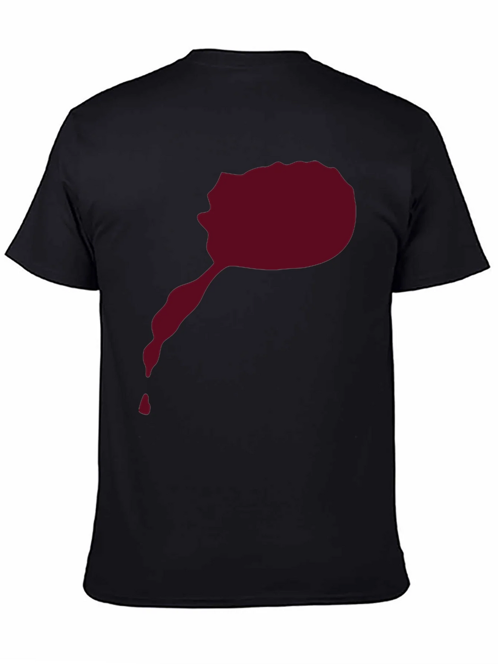 Maroon Splatter Graphic Tee - Mens Black T-Shirt product image 7