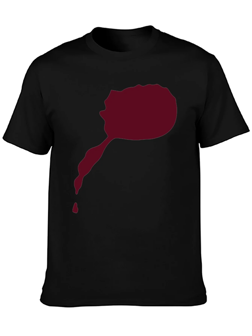 Maroon Splatter Graphic Tee - Mens Black T-Shirt product image 6