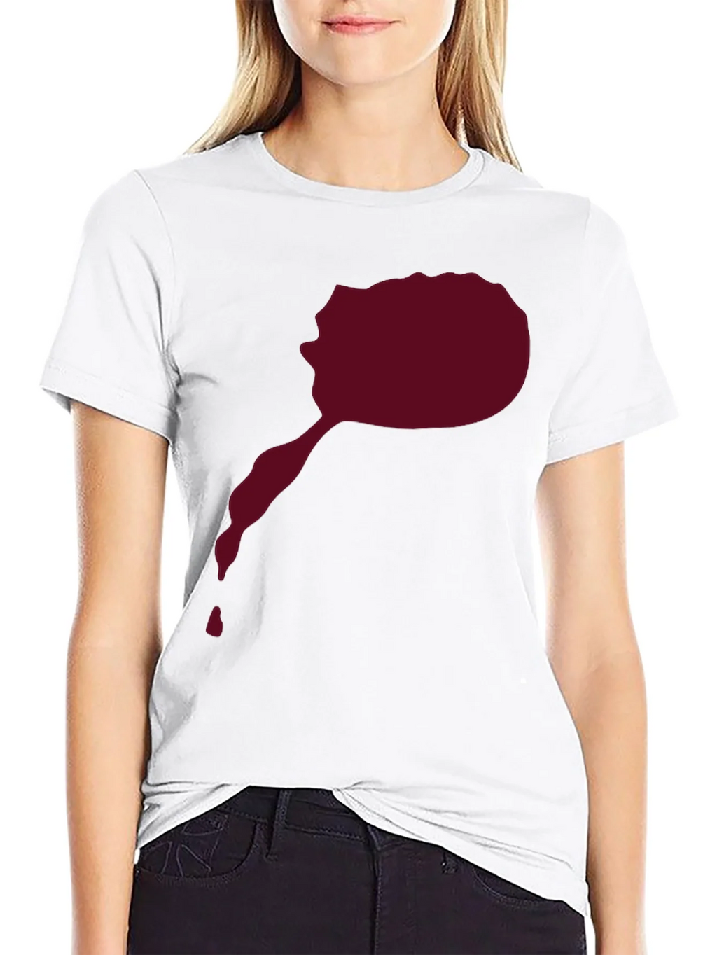 Maroon Splatter Graphic Tee - Mens Black T-Shirt product image 11