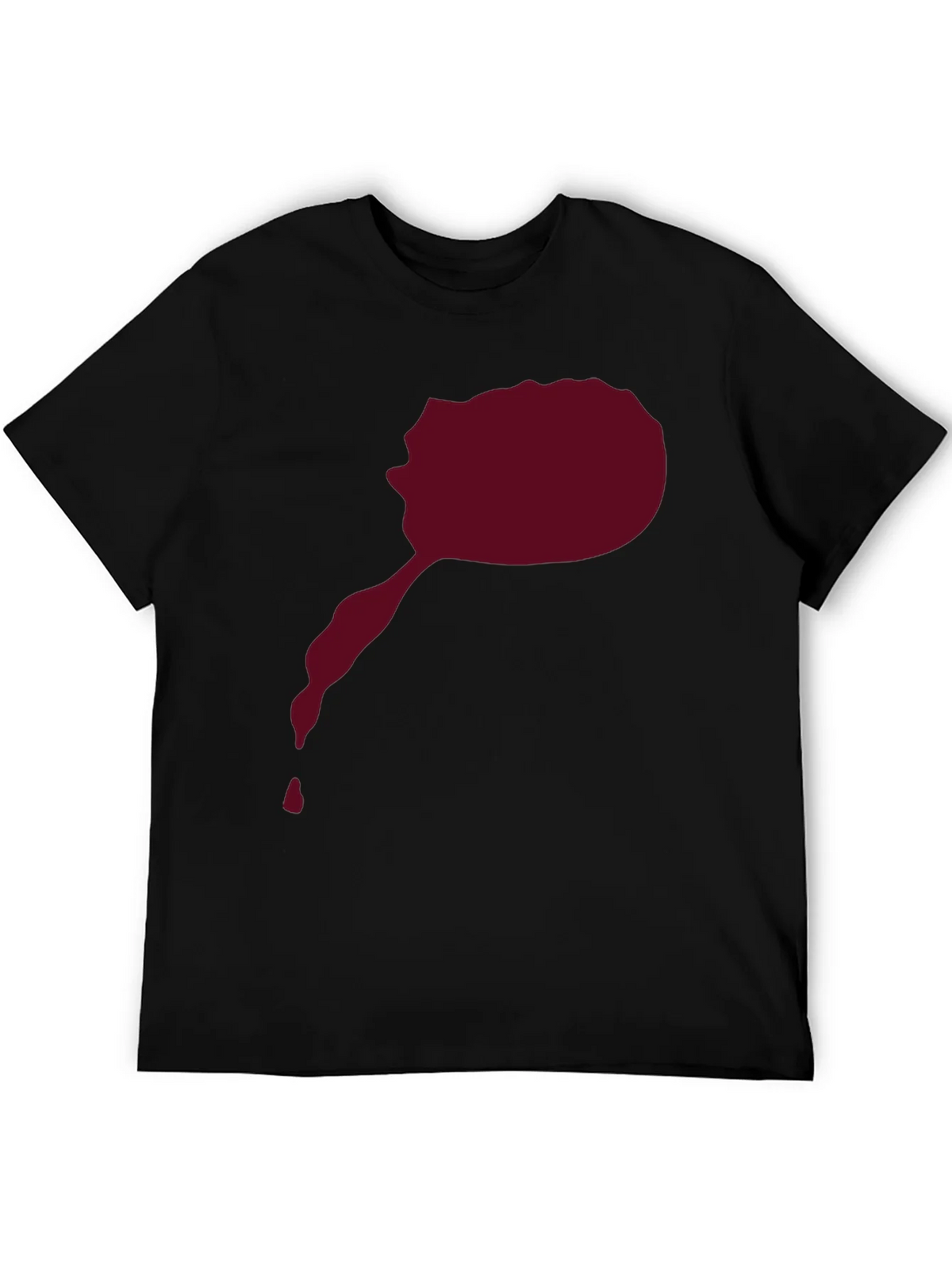 Maroon Splatter Graphic Tee - Mens Black T-Shirt product image 8
