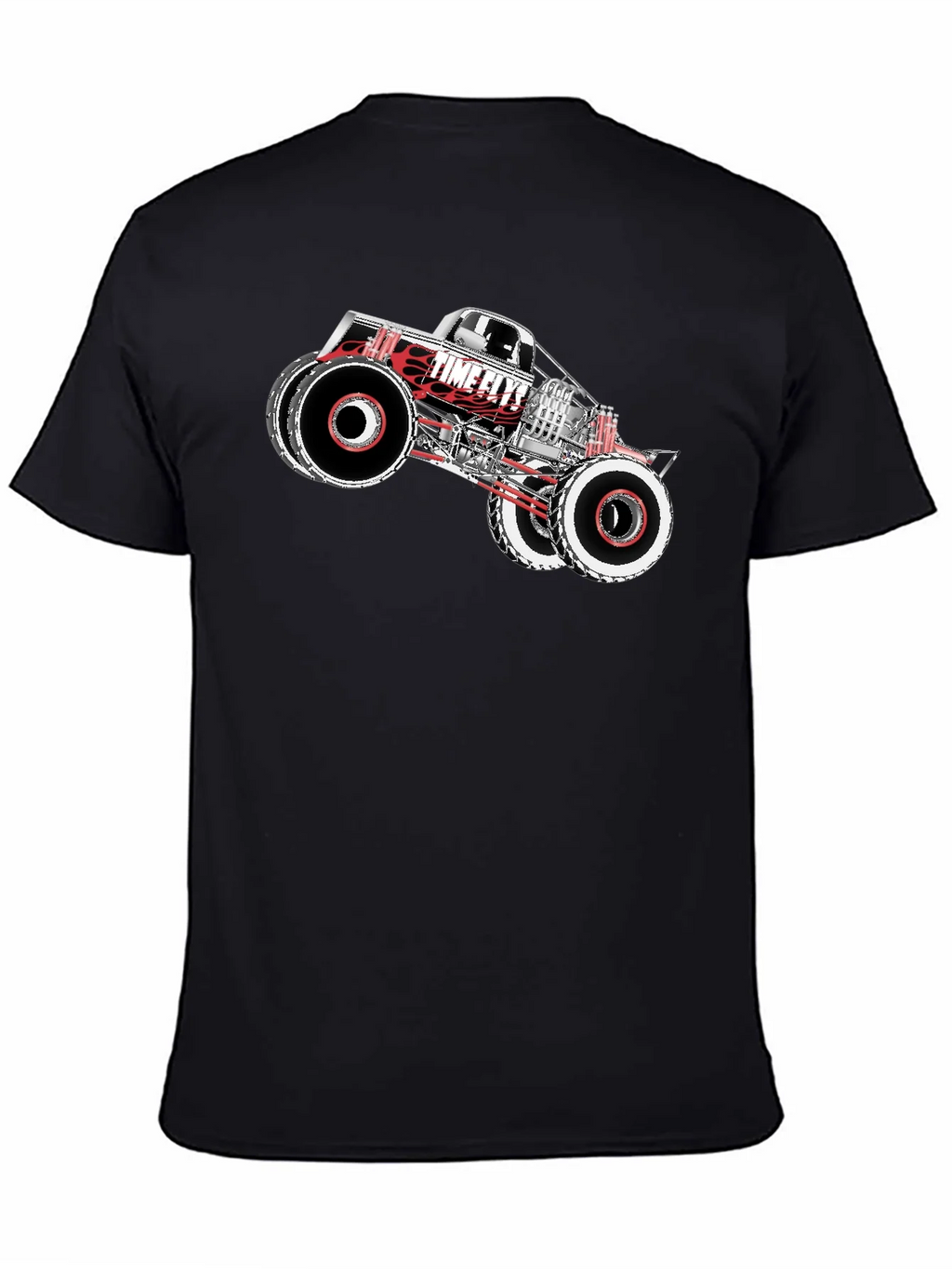 Time Flys Monster Truck Graphic T-Shirt - Black product image 7