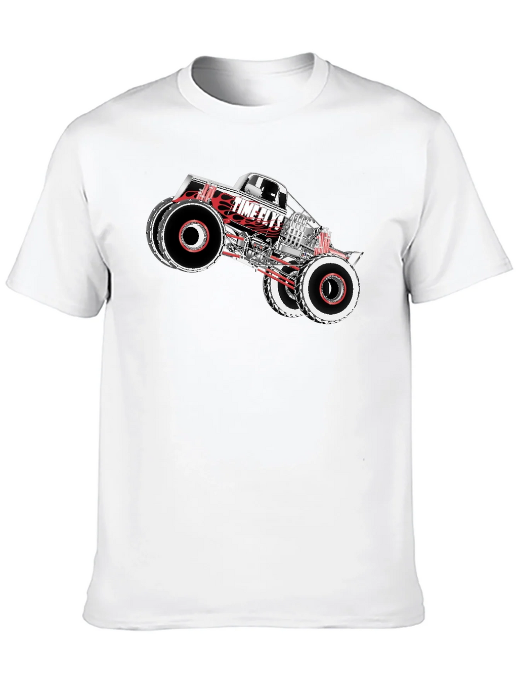 Time Flys Monster Truck Graphic T-Shirt - Black product image 12