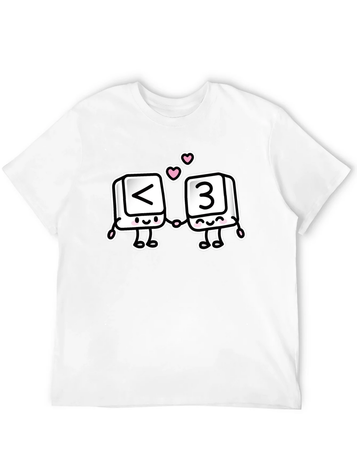 Black T-Shirt with <3 Cartoon Design product image 11