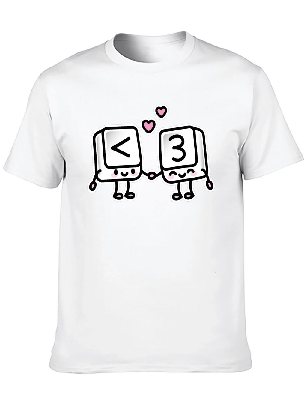 Black T-Shirt with <3 Cartoon Design product image 9