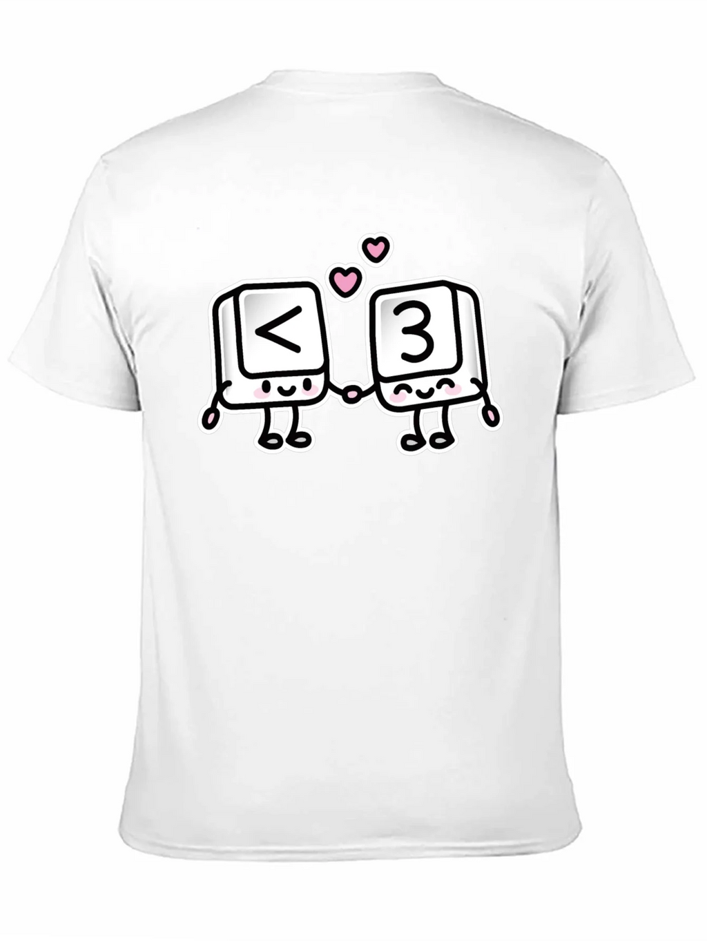 Black T-Shirt with <3 Cartoon Design product image 10