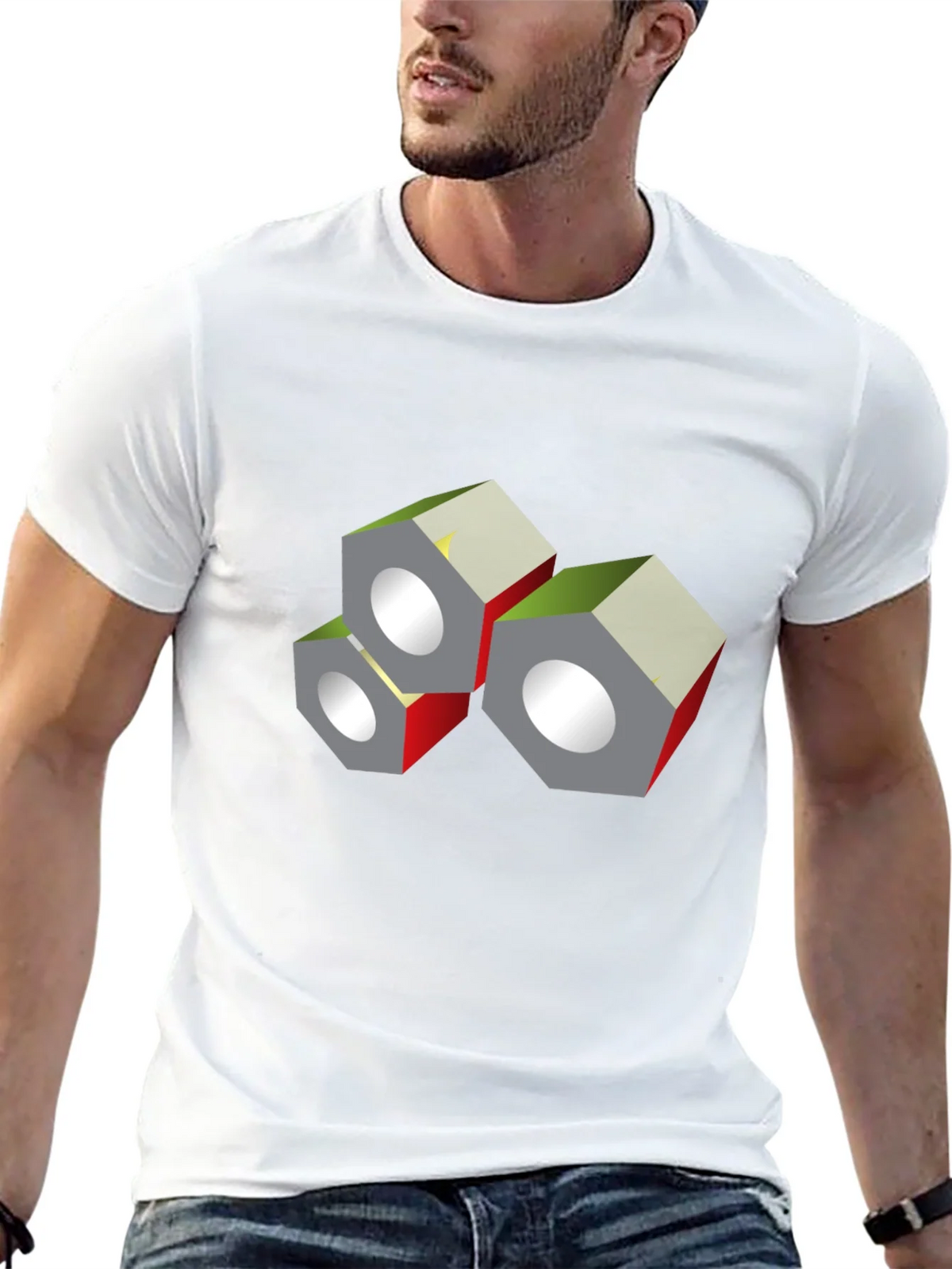 Abstract Nuts Graphic Black T-Shirt product image 12