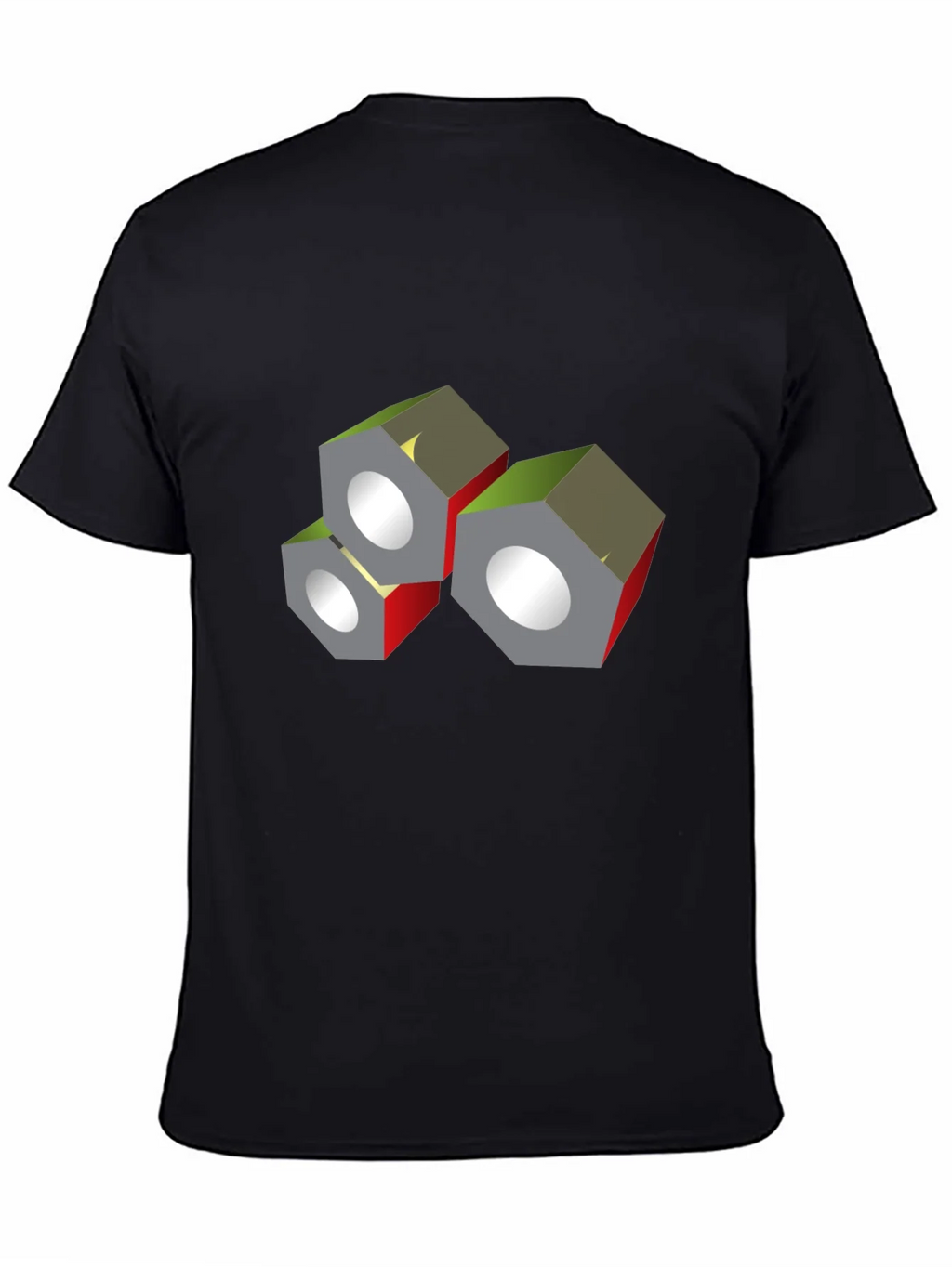 Abstract Nuts Graphic Black T-Shirt product image 4