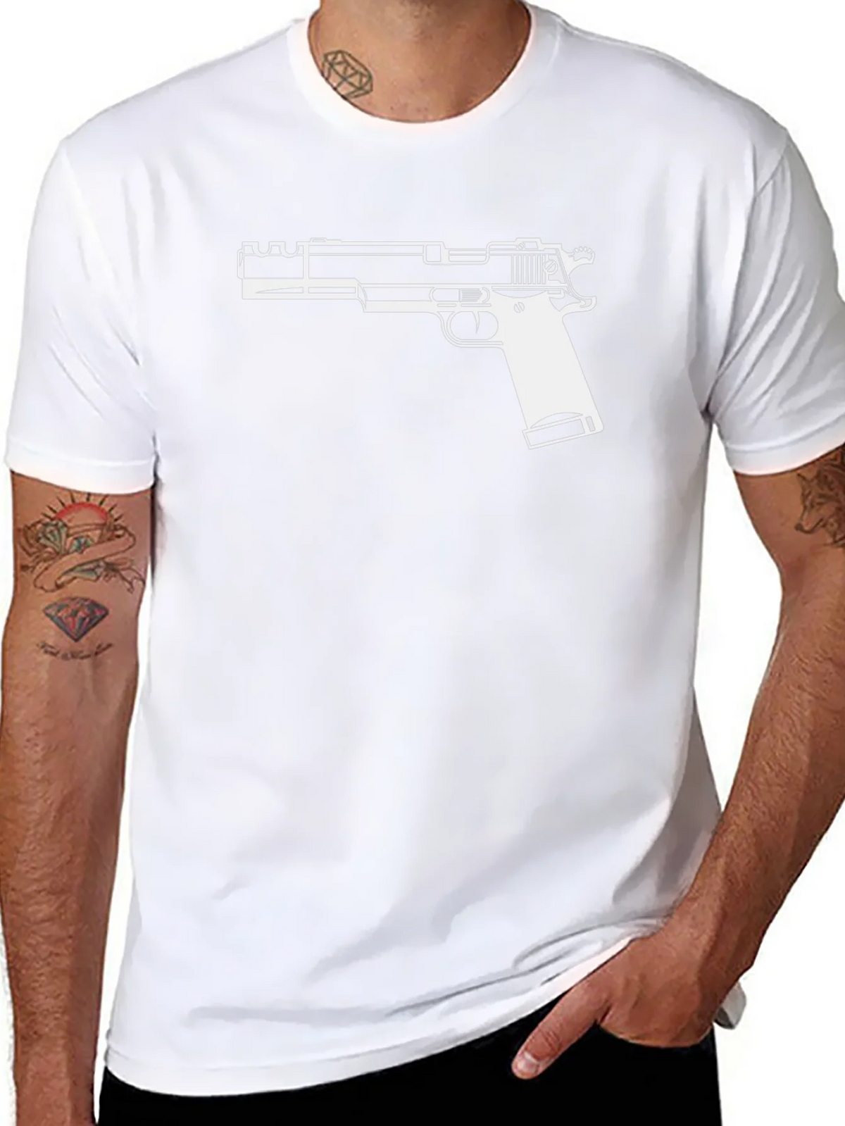 Gun Graphic Tee - Cool Firearm Design T-Shirt product image 10