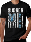 Nurses Back The Blue T-Shirt - Healthcare Support Apparel product image 1