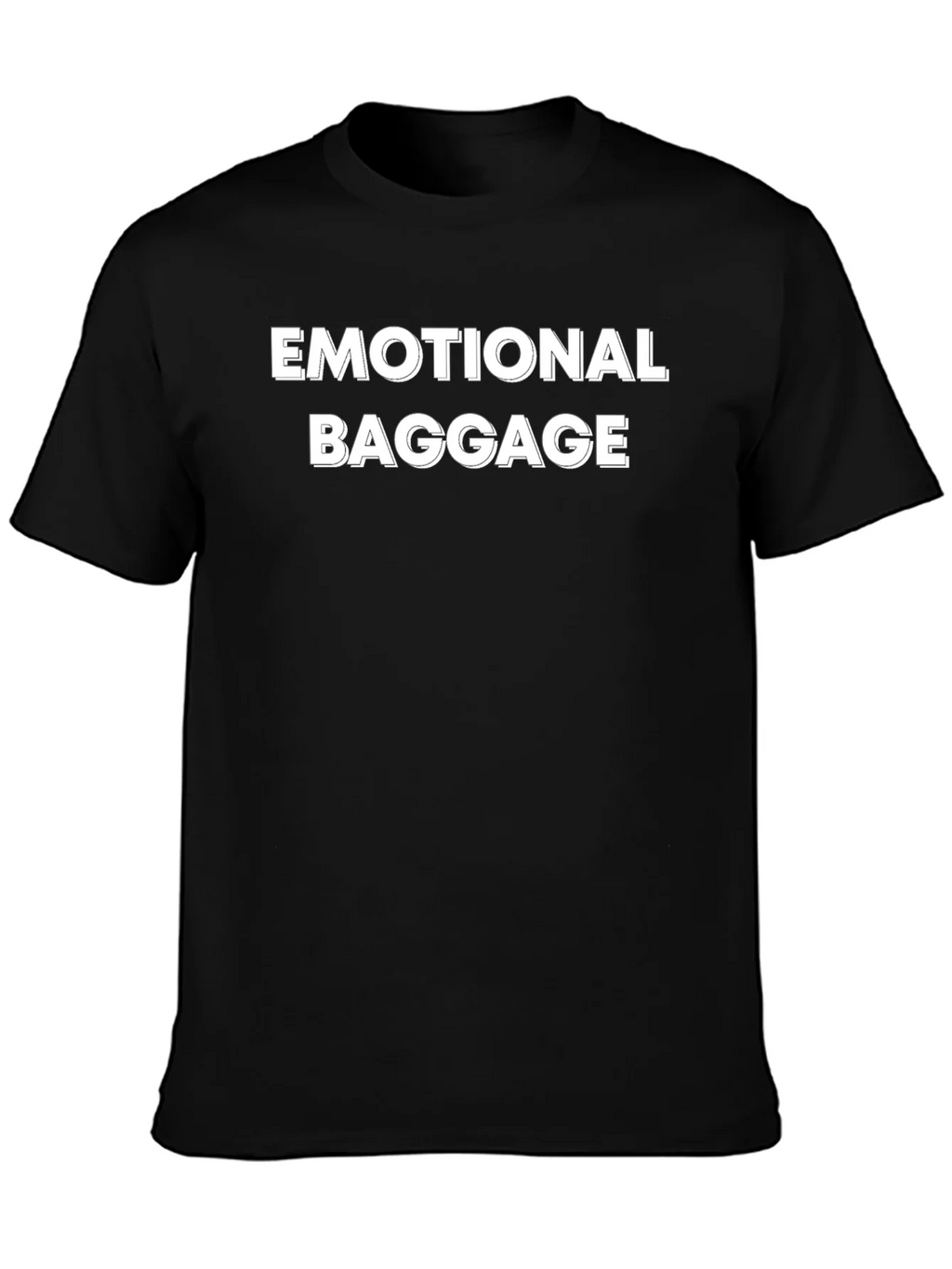 Emotional Baggage Graphic Tee - Black Cotton T-Shirt product image 3