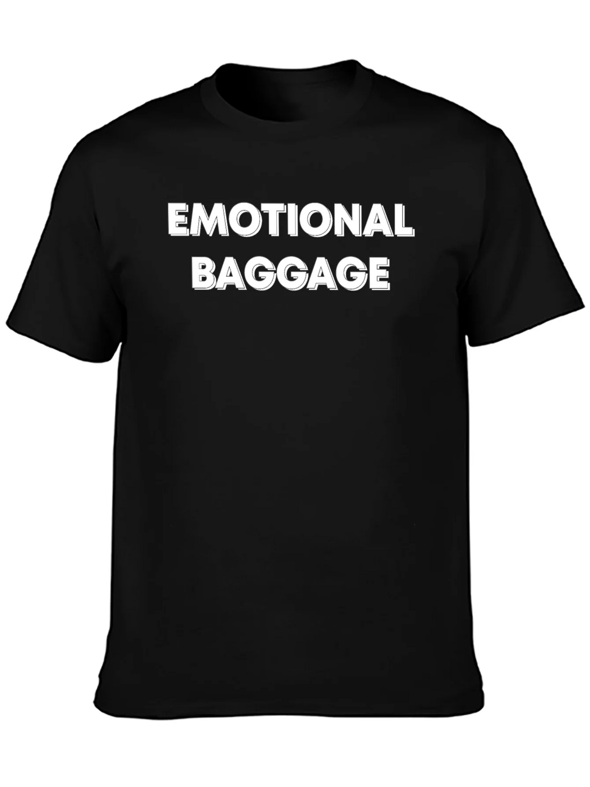Emotional Baggage Graphic Tee - Black Cotton T-Shirt product image 3